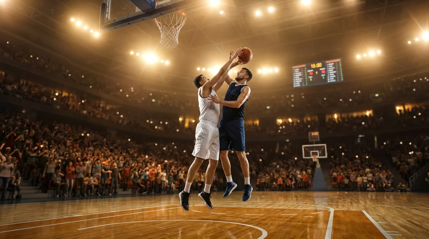 Tipos de apuestas en baloncesto: marcador de un partido de basket con líneas de mercados